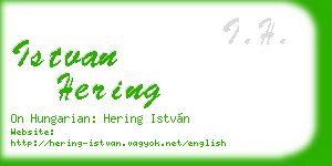 istvan hering business card