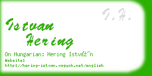 istvan hering business card